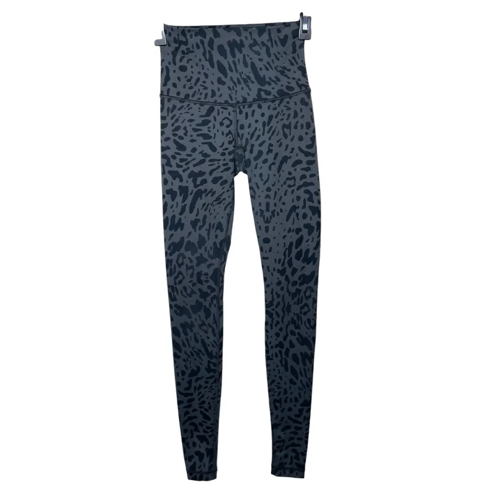lululemon Wunder Under Pant‎ (Roll Down) Legging Animal Swirl Deep Coal